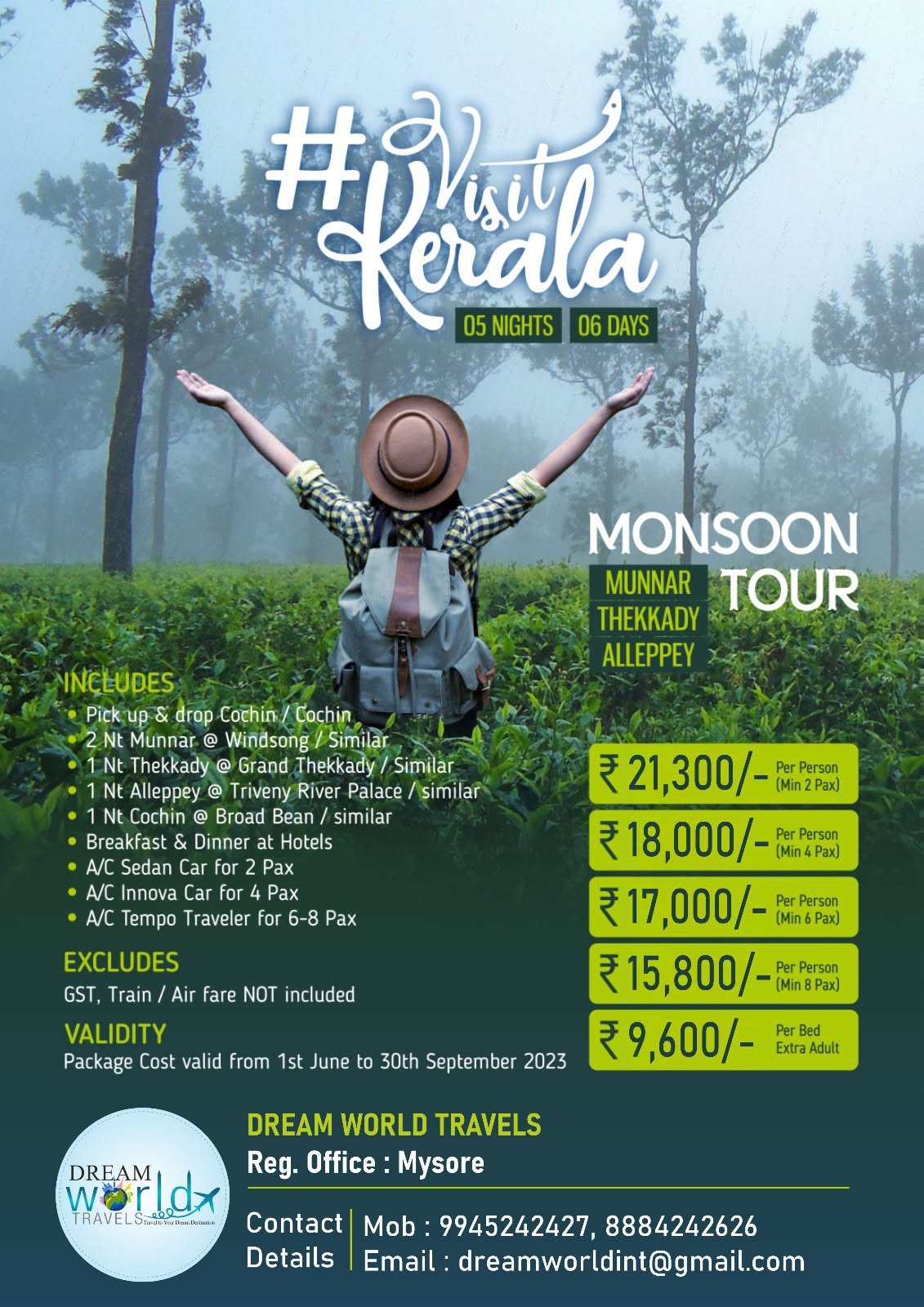 Kerala Backwaters & Hills